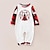 voordelige Pyjama&#039;s-Familie-look Pyjama  Ruitjes Hert Afdrukken Wit Rood Groen Lange mouw Mama En Ik Outfits Dagelijks Bijpassende outfits