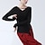 preiswerte Tanzübung-Sportkleidung oben Pure Farbe Farbaufsatz Damen Leistung Ausbildung Langarm Polyester