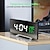 abordables Radios y relojes-Despertador inteligente LED Curved Mirror Electronic Alarm Clock Ajustable Plástico y metal Blanco / Verde Verde Trébol Verde / Blanco