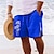 baratos Shorts gráficos masculinos-Homens Calção Shorts de verão Shorts de praia Zíper Com Cordão Cintura elástica Coqueiro Conforto Respirável Curto Diário Feriado Para Noite Misto de Algodão Havaiana Casual Verde Tropa Azul Real