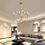 זול עיצוב בסגנון נר-נברשת סגלגלה 6/9-אור פליז באיכות גבוהה תקרת אור מודרנית תואמת לחדר אוכל חדר אוכל 110-240v