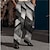 お買い得  メンズ3Dプリントドレスパンツ-カラーブロック ジオメトリ ヴィンテージ ビジネス 男性用 3Dプリント スーツ パンツ アウトドア ストリート 仕事に着る ポリエステル ブルー カーキ色 グレー S M L ハイウエスト 弾性 パンツ