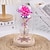 abordables Luces decorativas-Pantalla de cristal rosa, flor inmortal, Navidad, tanabata, regalo de acción de gracias, luz nocturna, decoración romántica de escritorio