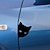 رخيصةأون ملصقات السيارات-قطعتان من ملصق القطة السوداء للسيارة ملصق من الفينيل المضحك ملحقات تزيين تزيين السيارة ديكور خارجي للسيارة