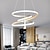 billiga Cirkeldesign-led taklampa 46 cm cirkeldesign aluminium snygg minimalistisk målad finish nordisk stil matsal kökslampa 110-240v