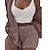 cheap Kigurumi Pajamas-Warm Fuzzy Pajama Set 3PCS Long Sleeve Hooded Robe &amp; Tank Top &amp; Drawstring Shorts Women&#039;s Sleepwear &amp; Loungewear