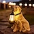 Недорогие Скульптурное и ландшафтное освещение-Солнечные фонари для собак на открытом воздухе, водонепроницаемые, декор для сада для собак, солнечные садовые фонари на открытом воздухе водонепроницаемые украшения Ландшафтная композиция Газонная лампа уличные украшения