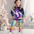 olcso lány 3D szettek-Lány 3D Szivárvány Cica Pulóver és legging szett Hosszú ujj 3D nyomtatás Ősz Tél Aktív Divat Napi Poliészter Gyerekek 3-12 év Terített nyak Szabadtéri Randi Vakáció Normál
