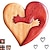 Χαμηλού Κόστους Διακοσμήσεις γάμου-Loving hearts ξύλινο intarsia pinback button, τσέπη αγκαλιά ξύλινα στολίδια, χειροποίητη καρφίτσα με κουμπιά αγάπης, vintage καρφίτσα καρδιά για σακίδια ρουχικά καπέλα, δώρο για χριστουγεννιάτικους
