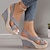ieftine Sandale de Damă-Pentru femei Sandale Pantofi de confort Zilnic Vară Toc Platformă Vârf deschis Modă Casual Pânză Buclă Negru Albastru Gri