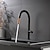 cheap Pullout Spray-Kitchen Faucet,Rotatable Pull-out/­Pull-down Brass High Arc Nickel Brushed/Painted Finishes Single Handle One Hole Kitchen Taps with Hot and Cold Switch