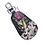 baratos Organizadores para automóveis-1pc luxo flor porta-chaves do carro caso de armazenamento chaveiros de cristal capa chave saco