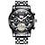 ieftine Ceasuri Mecanice-OLEVS Bărbați ceas mecanic Lux Cadran mare Modă Afacere Mecanism automat Luminos Calendar Data Săptămâna Oţel Uita-te