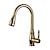 cheap Pullout Spray-Kitchen Sink Mixer Faucet with Pull Out Sprayer, High Arc Brass Silver/Coffee Single Handle One Hole Oil-rubbed Bronze Pull Down Tall Kitchen Taps with Hot and Cold Water Hose