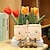 preiswerte Puppen-Kreative Heimdekoration, Simulationspflanze, Tulpe, Sukkulentenpuppe, Plüschtier, Blume, Topfpflanze, Dekoration, Stoffpuppe