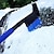 levne Autokosmetika-Multifunkční rozmrazovač sněhu do auta 5 v 1 s teleskopickým sněhovým smetákem s bezpečnostním kladivem škrabka na led zimní odnímatelný nástroj