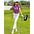 abordables Golf-Femme T-shirt POLO Rose rouge Manche Courte Protection Solaire Top Tenue de golf Vêtements Tenues Porter des vêtements