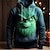 cheap Men&#039;s 3D Hoodies-The Hoodie Mens Graphic Elf Fashion Daily Basic 3D Print Pullover Sports Outdoor Holiday Hoodies Green Hooded Front Pocket Spring &amp; Fall Cotton