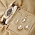 billiga Kvartsklockor-5 st/set damklocka lyxig strass kvartsklocka vintage star analog armbandsur &amp; smyckesset, present till mamma henne