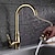 cheap Pullout Spray-Kitchen Sink Mixer Faucet with Pull Out Sprayer, High Arc Brass Silver/Coffee Single Handle One Hole Oil-rubbed Bronze Pull Down Tall Kitchen Taps with Hot and Cold Water Hose