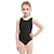 preiswerte Badebekleidung-kinderkleidung Mädchen Badeanzug Formal Feste Farbe Aktiv Badeanzüge 3-7 Jahre Frühling Schwarz Blau