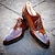 Χαμηλού Κόστους Ανδρικά Oxfords-Ανδρικά Οξφόρδη Ρετρό Τα επίσημα παπούτσια Bullock Παπούτσια Φόρεμα Παπούτσια Περπάτημα Βρετανικό Γραφείο &amp; Καριέρα Πάρτι &amp; Βραδινή Έξοδος PU Ζεστό Μασάζ Φορέστε Αντίσταση Δαντέλα μέχρι πάνω Καφέ