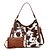 abordables Cabas et fourre-tout-Femme Sac à main Fourre-tout Sac Ensemble Sac hobo faux cuir Extérieur du quotidien Vacances Fermeture Grande Capacité Etanche Poids Léger Couleur unie Noir / blanc Brun claire Léopard