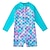 voordelige Zwemkleding-zwemkleding voor kinderen meisjes prestatie zeemeermin actieve badpakken met ronde hals 7-13 jaar zomer roze blauw paars
