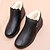 cheap Snow &amp; Winter Boots-Women&#039;s Boots Snow Boots Soft Shoes Comfort Shoes Daily Solid Color Fleece Lined Booties Ankle Boots Winter Flat Heel Round Toe Plush Comfort Minimalism PU Loafer Black Red