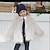 billige Yderbeklædning-Børn Pige Faux Fur Coat Helfarve Aktiv udendørs Frakke Overtøj 3-10 år Efterår Sort Hvid Lyserød