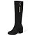 cheap Women&#039;s Boots-Women&#039;s Boots Suede Shoes Plus Size Outdoor Daily Solid Color Knee High Boots Winter Rhinestone Chunky Heel Round Toe Vintage Casual Minimalism Faux Suede Zipper off white Black
