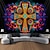 cheap Blacklight Tapestries-Blacklight Tapestry UV Reactive Glow in the Trippy Cross Misty Nature Landscape Hanging Tapestry Wall Art Mural for Living Room Bedroom