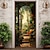 זול כיסויי דלתות-פרחוני יער דלת מכסה דלת שטיח דלת וילון קישוט רקע דלת באנר לדלת הכניסה בית חווה ציוד עיצוב מסיבת חג