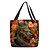 tanie Graficzne torby drukowane-damska torba na ramię płócienna torba na ramię wzór smoka poliester zakupy codzienny świąteczny nadruk duża pojemność składana lekka kwiatowa zieleń