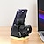 preiswerte Kabellose Ladegeräte-Drahtloses Ladegerät MagSafe für Apple mit Touch-Kristalllampe Desktop-Dock für iPhone 15 14 13 Pro Max iWatch Airpods 3 in 1