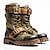 cheap Biker Boots-Men&#039;s Boots Biker boots Motorcycle Boots Retro Walking Casual Daily PU Comfortable Booties / Ankle Boots Loafer Army Green Spring Fall