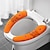 voordelige Badkamergadgets-Universele toiletbrilpad flanel toiletbrilhoes zachte wc-pasta toilet kleverige zitmat wasbaar badkamerdeksel hoes kussen effen