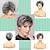 cheap Older Wigs-Short Curly Pixie Cut Wigs with Side Part Bangs Gray Gradient Wigs for White Women Ombre Black to Gray Hair Wig Messy Texture Layered Pixie Bob Cut Wig Salt and Pepper Wigs for Women