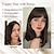 cheap Bangs-Hair Toppers for Women Adding Hair Volume Topper with Bangs 12 Inch Synthetic Invisible Clips in Hair Pieces with Thinning Hair Natural Looking Topper Hair Extension for Daily Use