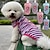 voordelige Hondenkleding-hond tank top eenvoudige streep tri kleur liefde hond t-shirt zomer huisdier kleding bibear teddy kattenkleding