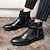 cheap Dress Boots-Men&#039;s Boots Retro Formal Shoes Dress Shoes Walking Business Casual Daily Leather Comfortable Booties / Ankle Boots Zipper Slip-on Buckle Black Blue Spring Fall