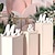economico Statue-Decorazioni per centrotavola di nozze 1 set di ornamenti in legno bianco con lettera Mr Mrs per decorazioni con cartello di benvenuto per feste di matrimonio