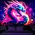 cheap Blacklight Tapestries-Blacklight Tapestry UV Reactive Glow in the Trippy Dragon Misty Nature Landscape Hanging Tapestry Wall Art Mural for Living Room Bedroom