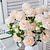 cheap Artificial Flower-3 Heads Fake Peony Vases for Home Decoration Accessories Wedding Decorative Flowers Scrapbooking Garden