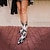 baratos Roupas de fantasias do Mundo Antigo &amp; Vintage-Retro Vintage Anos 70 Sapatos bota ocidental Hippie vaqueira Mulheres Carnaval Festa / Eventos Sapatos