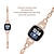 baratos Pulseiras de relógio Fitbit-Pulseira de Smartwatch Compatível com Fitbit Versa 4, Sense 2, Versa 3, Sense Aço Inoxidável Relógio inteligente Alça Feminino Purpurina Cristal Pulseira de joias Substituição Pulseira