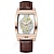 levne Mechanické hodinky-Muži mechanické hodinky Luxus Velký ciferník Módní Obchodní Kostra Tourbillon Svítící VODĚODOLNÝ Kůže Hodinky