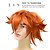 baratos Peruca para Fantasia-Rose bud anime peruca de halloween laranja escuro para festa cosplay perucas de cabelo curto em camadas sintéticas com franja perucas pastel para mulheres homens crianças