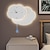 baratos Lâmpada de parede de pintura decorativa-Arandela relógio de parede nuvem design 3 cores sala de estar fundo parede luz para quarto crianças 110-240v