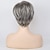 billiga äldre peruk-korta gråblandade peruker för kvinnor, naturligt hår dagligen pixie cut peruk, mjukare/finare/lättare